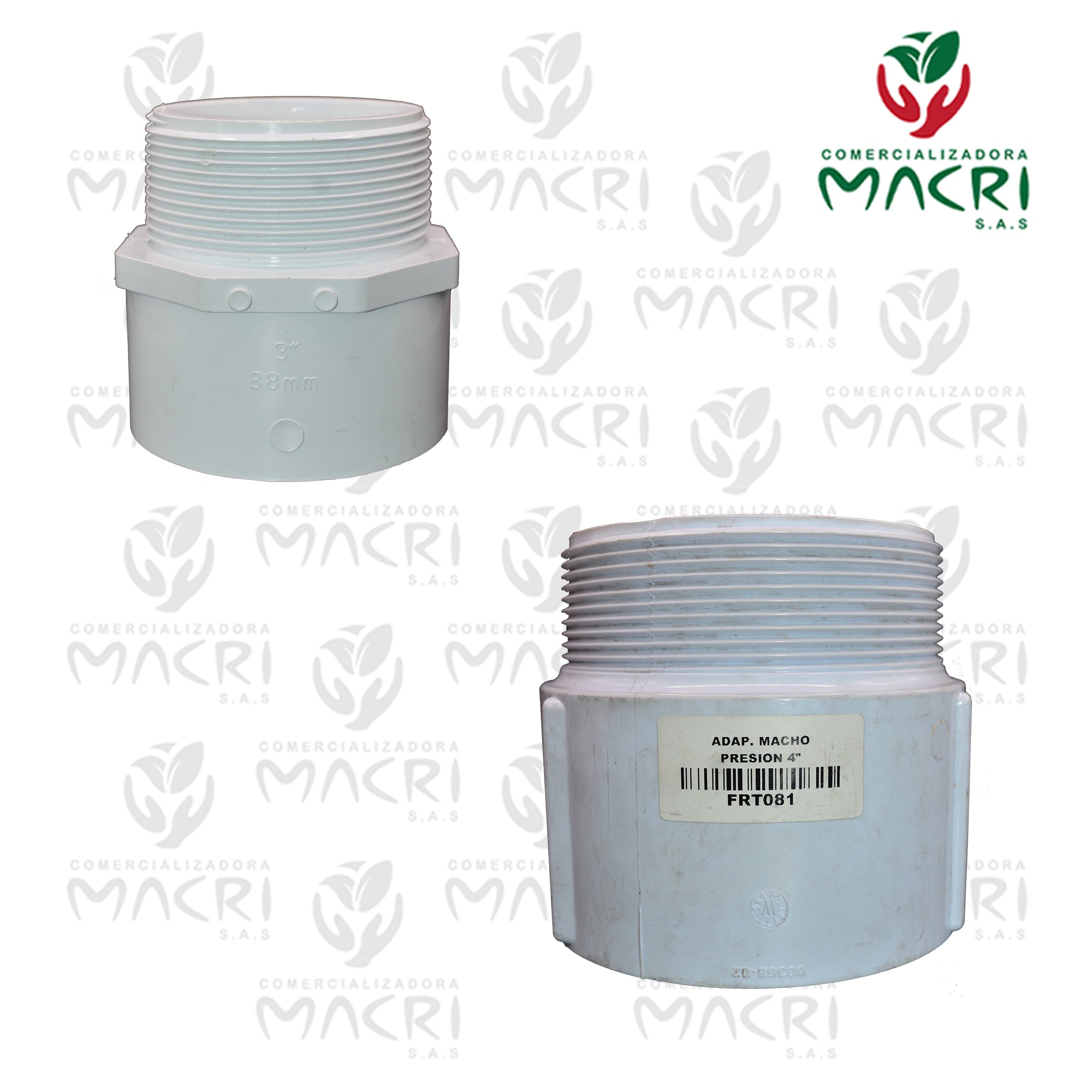 ADAPTADOR MACHO PRESIÓN PVC